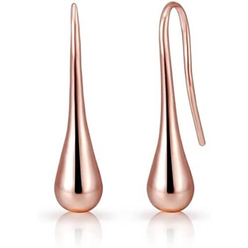 Rose Gold Teardrop Earrings Superb Copper Gifts For Her That Will Instantly Make Her Smile