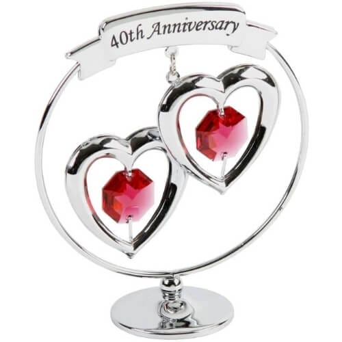 Crystocraft Happy 40th Ruby Wedding Anniversary Awesome Ruby Wedding Gift Ideas For Him