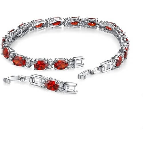 U.Shine 925 Sterling Silver Tennis Bracelet Tennis Bracelets Awesome Ruby Wedding Gift Ideas For Him, Her & Them