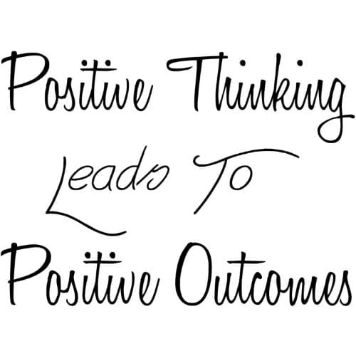 Rutmerch Positive Thinking Leads To Positive Outcomes Wall Art Sticker Lounge Kitchen Amazing Gifts For A Female Boss That Will Surely Fill Her With Joy