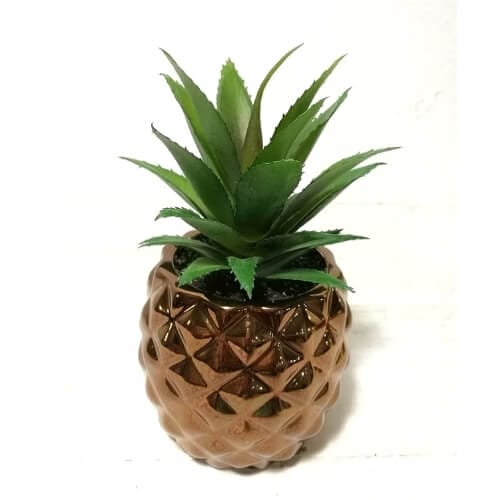 Artificial Potted Succulent Plant Superb Copper Gifts For Her That Will Instantly Make Her Smile