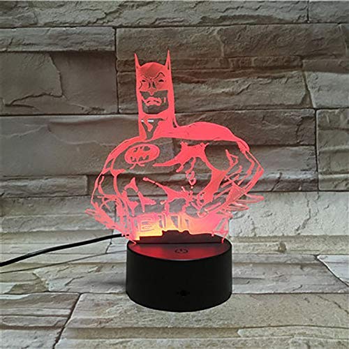 Illusion Lamp, 3D Acrylic Justice League Batman Pattern Atmosphere Light