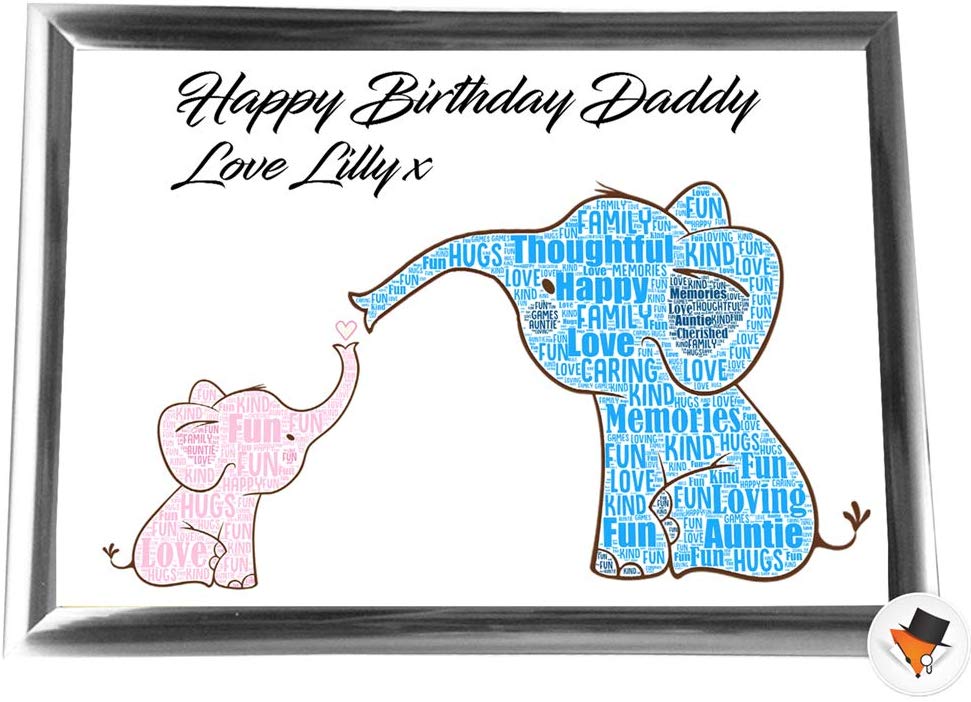 Buy Personalised Gifts For Dad Framed Word Art Print Or Card @ www.gifthome.co.uk