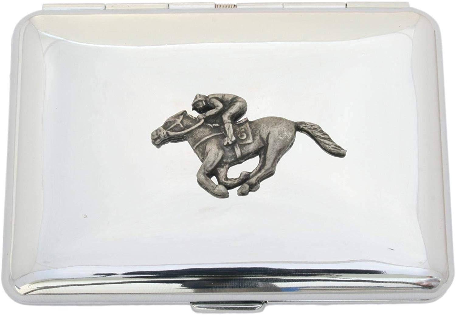 Horse Racing Cigarette Case with Free Engraving Smokers Gift