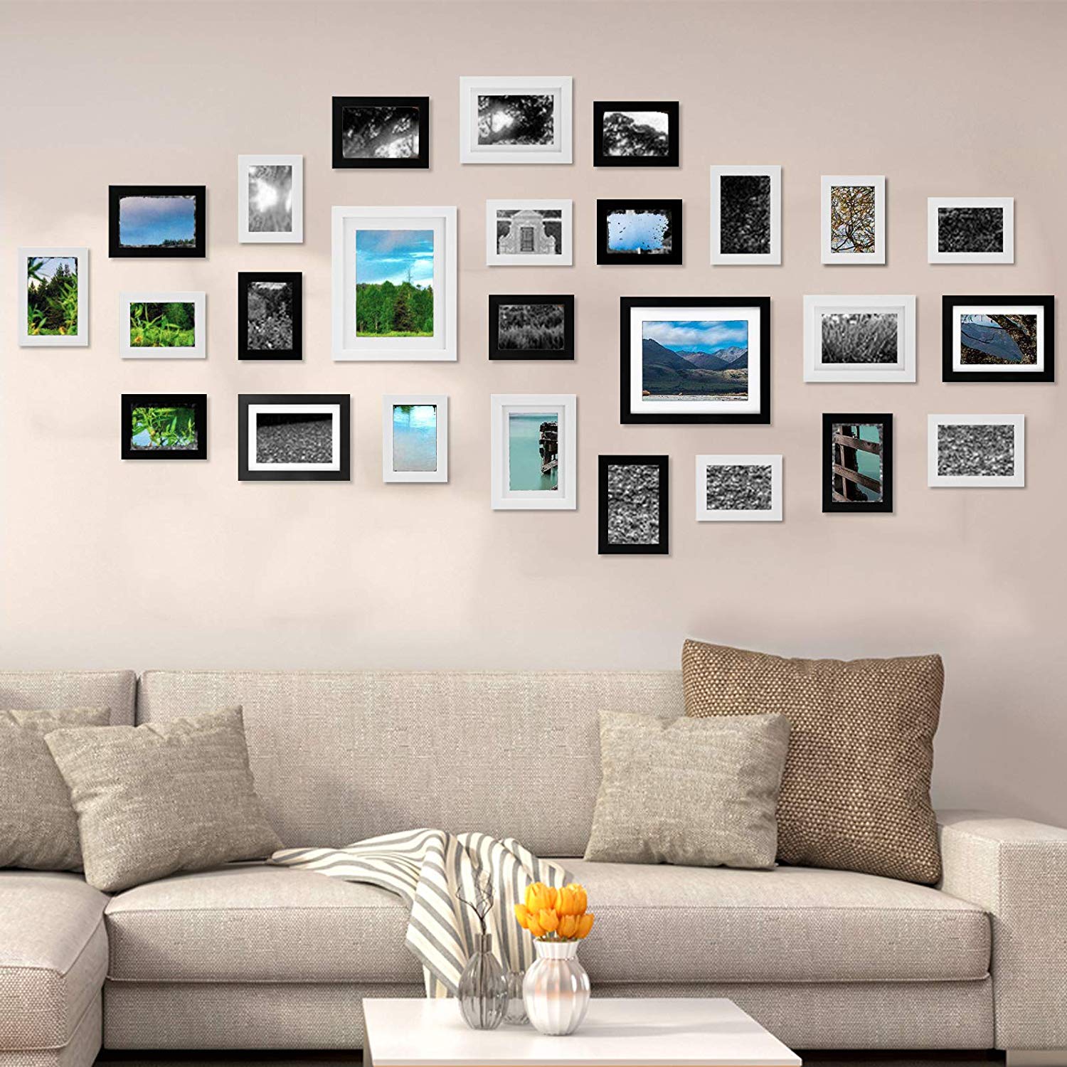 Multi Picture Frames Set of 26 Photo Frames Wall Set