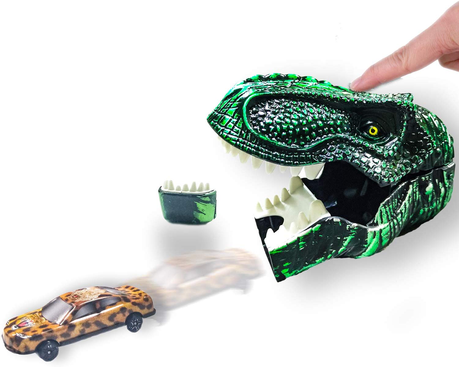 HongMe Dinosaur Toys Head Shooting Mini Racers Cars Launcher