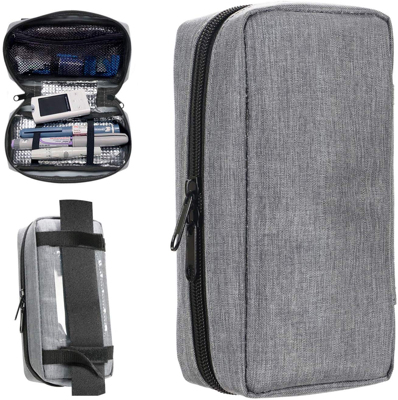 Portable Insulin Travel Case - Medication Diabetic Supplies Organizer Medical Bag