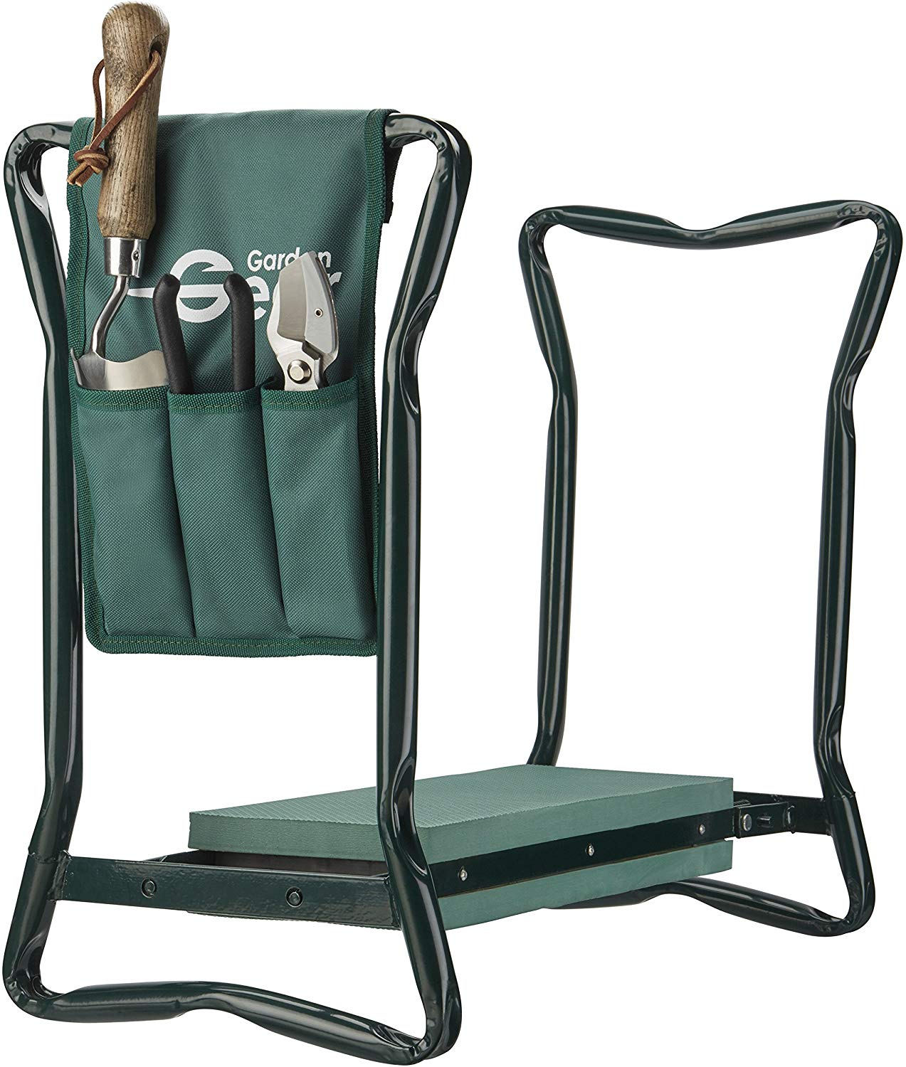 Garden Kneeler Folding Seat Stool with Handles & Tool Bag