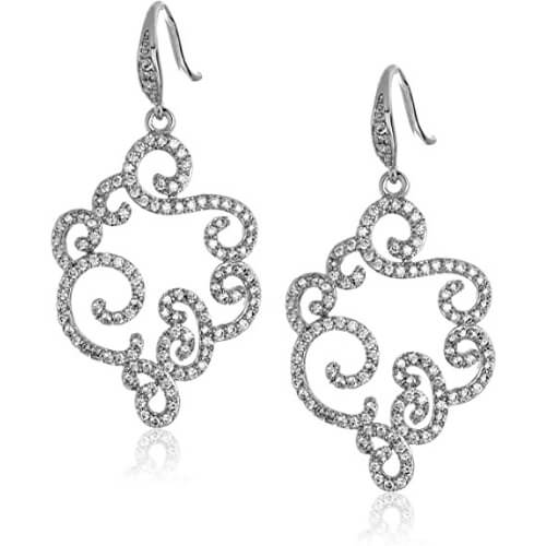 Carolee"Floral Lace" Open-Frame Pierced Drop Earrings Amazing 13th-Anniversary Gift Ideas