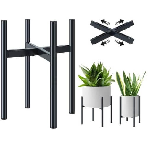 H HOMEXIN Plant Stand - Metal Plant Holder Adjustable for 8-12 inches Plant Pot Astonishing Iron Gifts For Her On 6th Anniversary