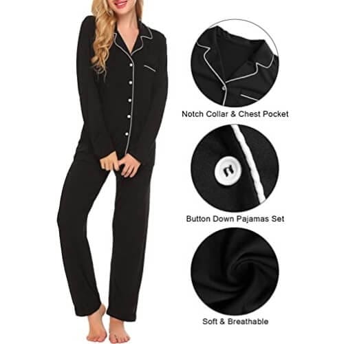 SUNNYME Women Button Down Pyjama Set Amazing Gifts for New Mums