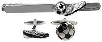 Dalaco Novelty Football Boot & Football Cufflinks & Tie Clip Set