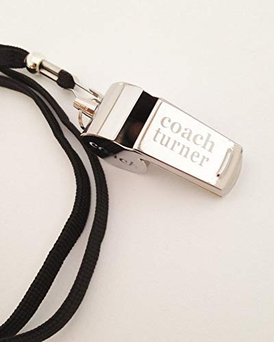 Trophy Superstore Personalised Engraved Stainless Steel or Gold Plated Whistle in gift box