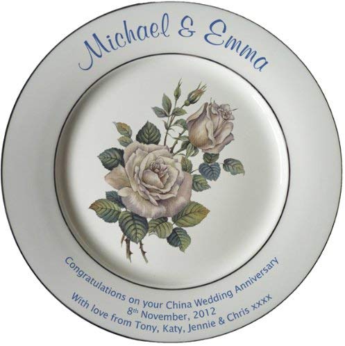 Personalised China Wedding Anniversary Plate