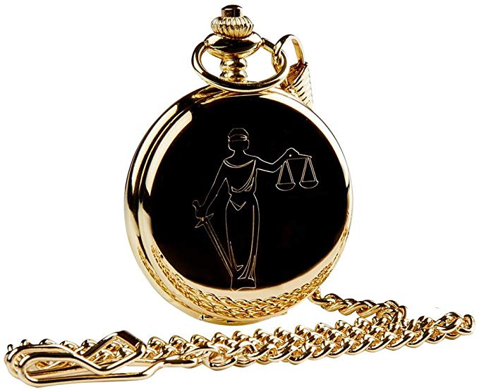 Law Legal Gold Pocket Watch