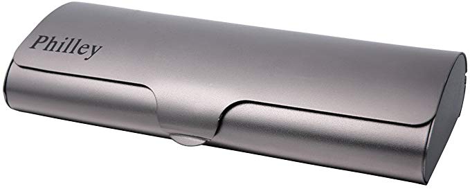 Philley Glasses Case Slim Hard Aluminum Metal Lightweight Eyeglass Case with Cloth for Men Women Ladies @ www.gifthome.co.uk
