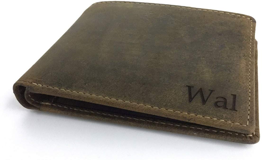 Personalised RFID Genuine Oiled Leather Wallet