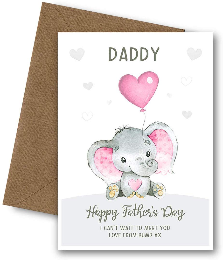 PERSONALISED Baby Elephant Greetings Card