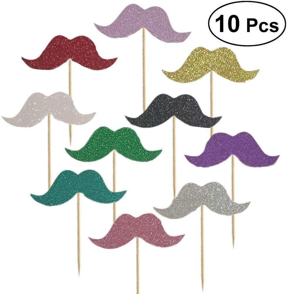 Fancy Mustache Design Cake Cupcake Toppers Decoration