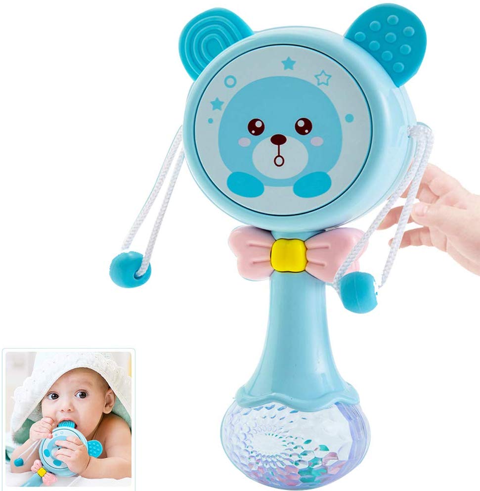Light-Up Rattle, Rattles Toy Drum for Infants
