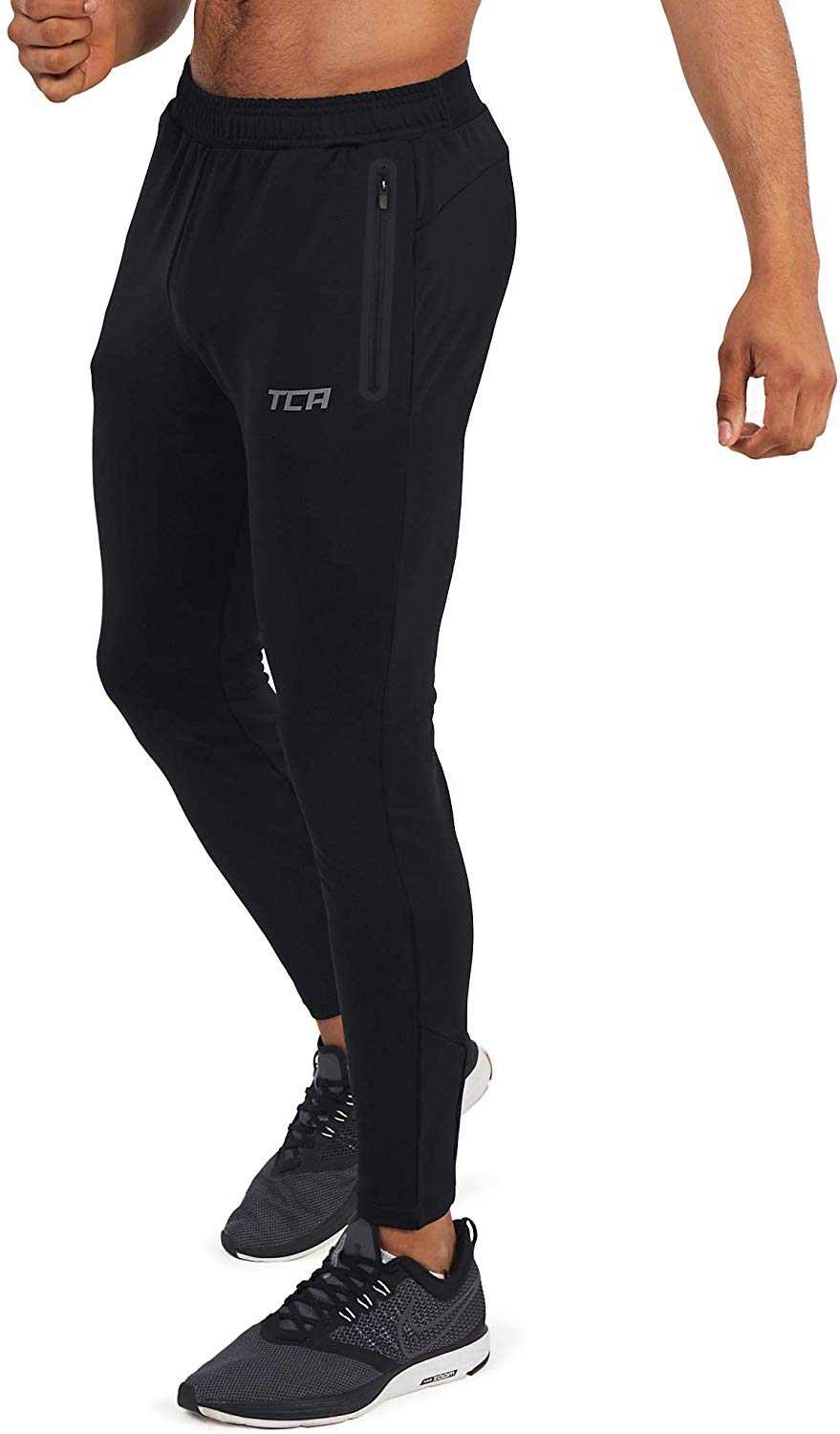 TCA Men's Rapid QuickDry Tapered Tech Training Track Pant with Zip Pockets