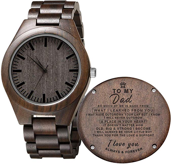 Engraved Wooden Watch for Son and Boyfriend