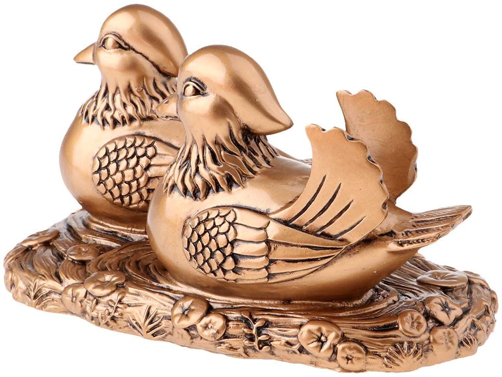 Creative Wedding Gifts Copper or Gold Mandarin Ducks for Happy Marriage Symbol