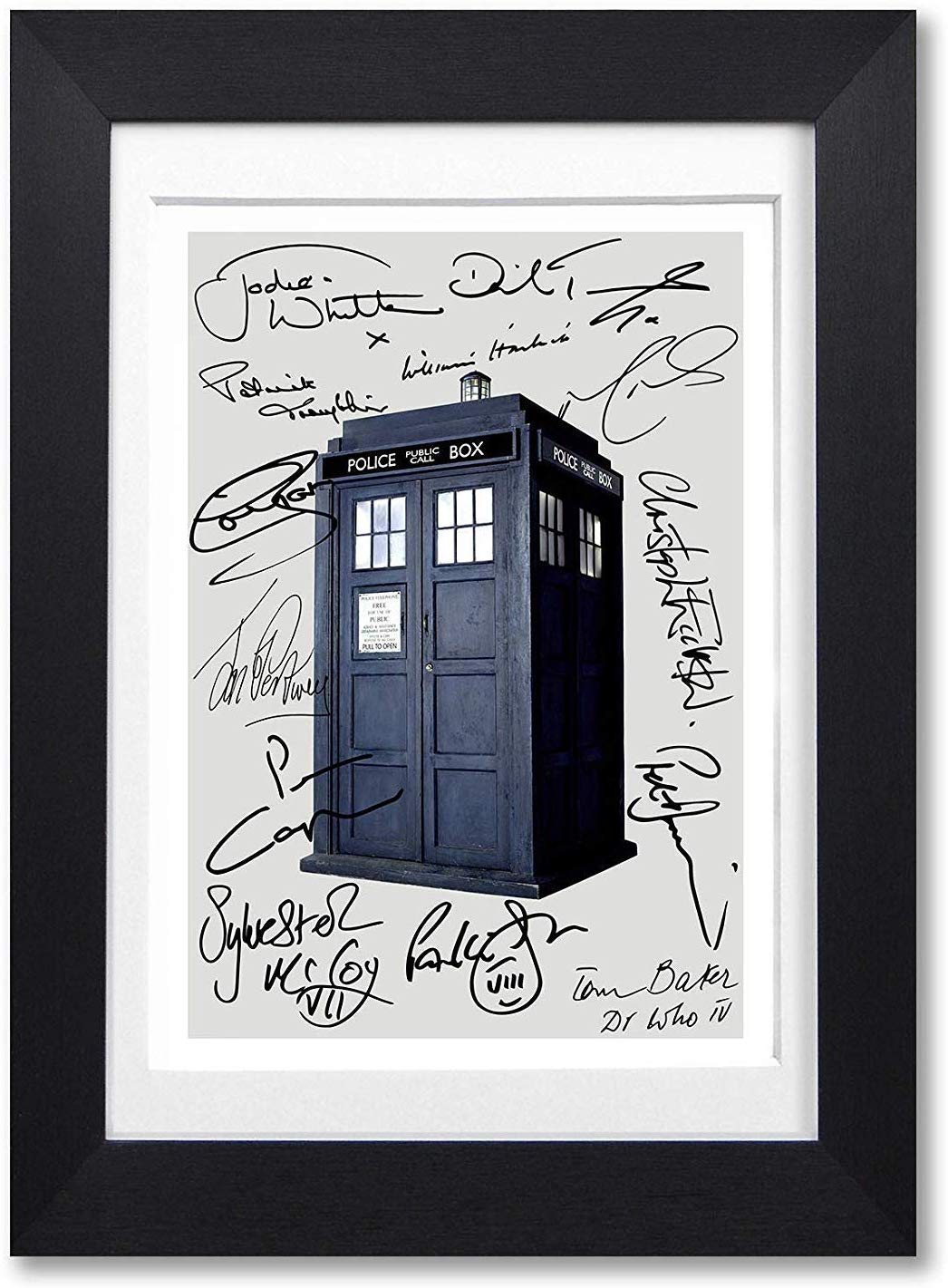 Mounted Gifts Dr Who Cast All Doctors Signed Autograph