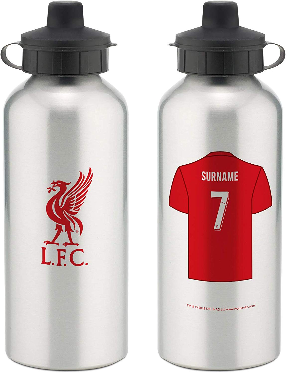 Official Personalised Liverpool FC Aluminium Water Bottle