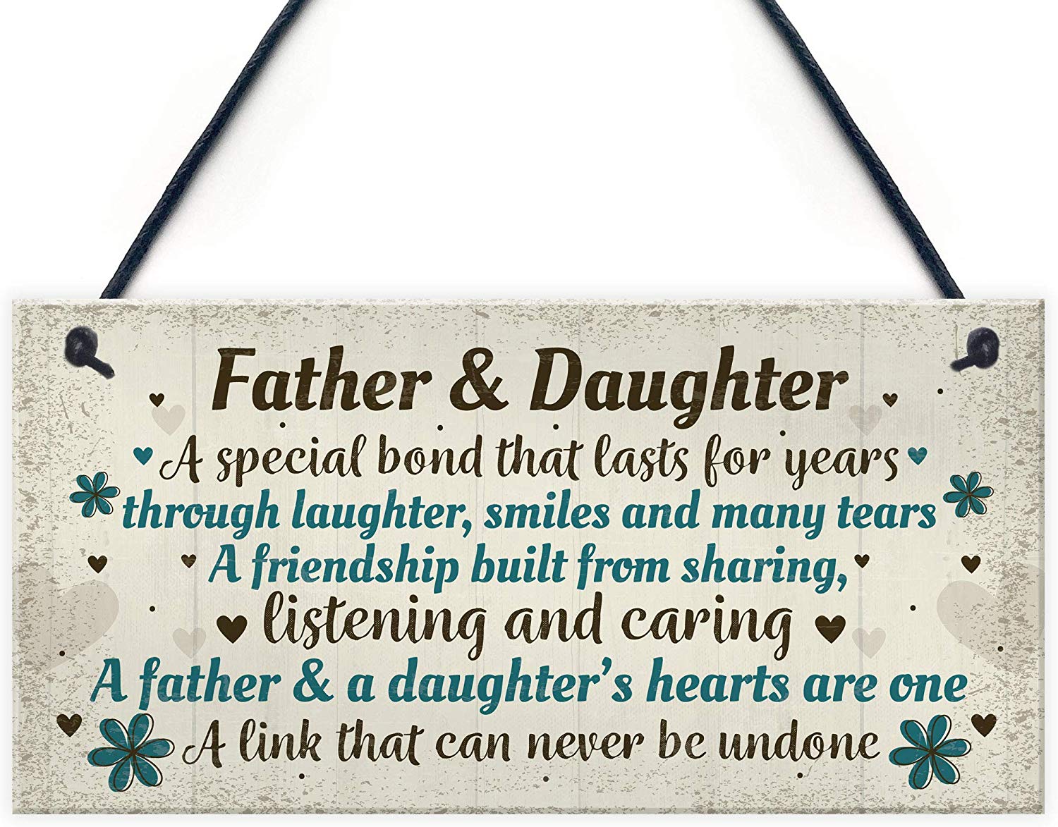 RED OCEAN Father And Daughter Gifts Hanging Plaque