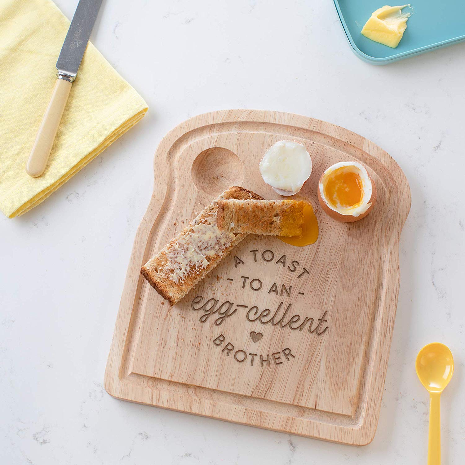 A Toast to an Egg-cellent Brother Breakfast Egg Board