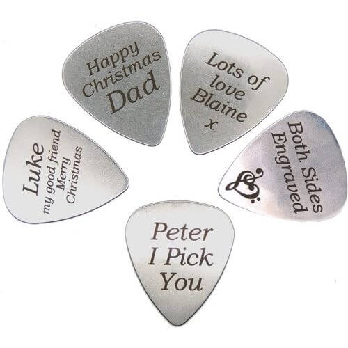 Laser Engraved Stainless Steel Plectrums Mind-Blowing Engraved Gifts for Men