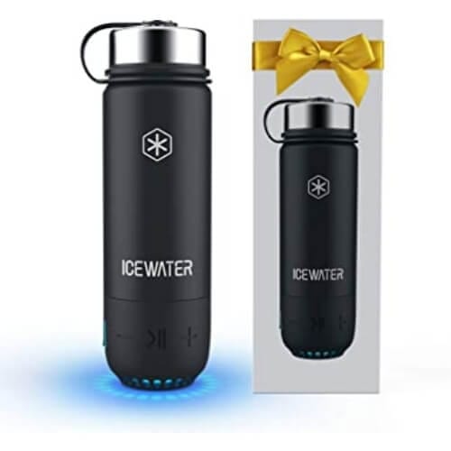 ICEWATER 3-in-1 Smart Stainless Steel Water Bottle(Glows to Remind You to Stay Hydrated)+Bluetooth Speaker+ Dancing Lights,20 oz,Stay Hydrated, Enjoy Music Gifts To Give Your Best Friend For Her Birthday