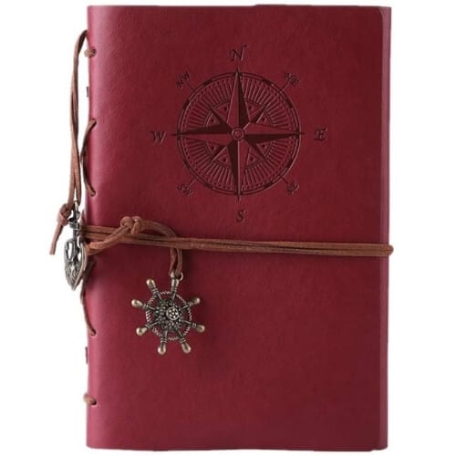 Leather Journal Notebook, Classic Refillable Notebook with 160 Blank Paper and Retro Pendants for Writing, Sketchbook, Diary and Scrapbook, Gifts for Women Girls Gift Ideas for Who Have Everything
