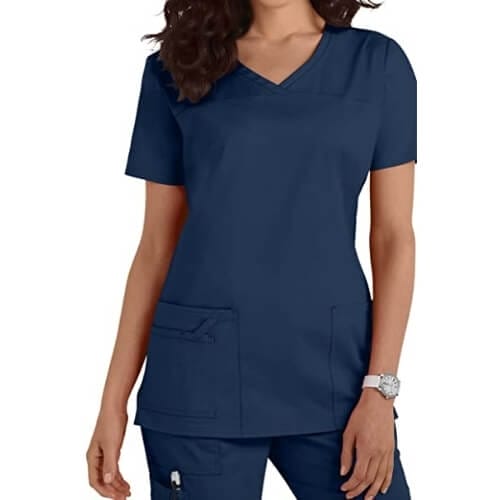 Smart Uniform Ladies/Women's Healthcare Nurses Doctors Therapist V-Neck Scrub Tops Gifts For Nurses