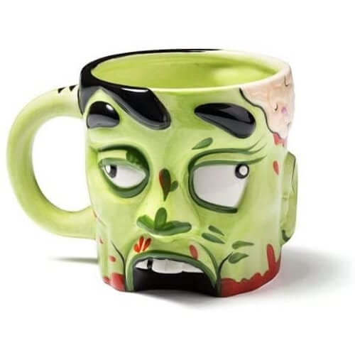 Oliasports Ceramic Zombie Mug, Green Zombie Gifts