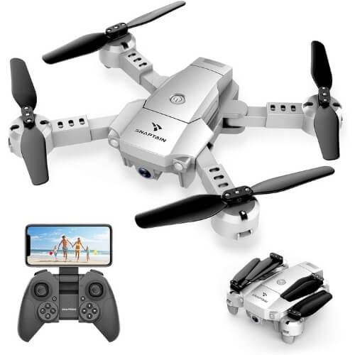 SNAPTAIN A10 Mini Foldable Drone with 720P HD Camera FPV WiFi RC Quadcopter w/Voice Control Gifts For 13 Year Old Boys
