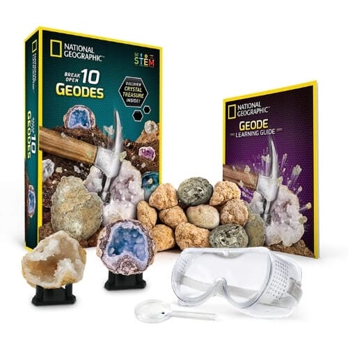 NATIONAL GEOGRAPHIC Break Open 10 Premium Geode Gifts For 13 Year Old Boys