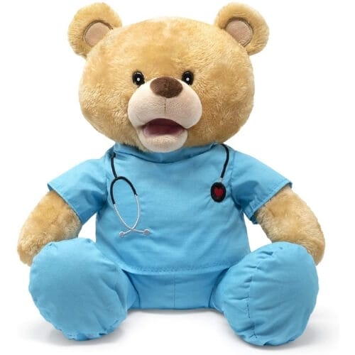 Cuddle Barn | Feel Good Glenn 10" Bear Animated Stuffed Animal Plush Toy Gifts For Nurses