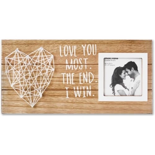 Vilight Boyfriend and Girlfriend Couples Romantic Picture Frame - Love You Most the End I Win Gifts for Him Romantic Gifts for Him