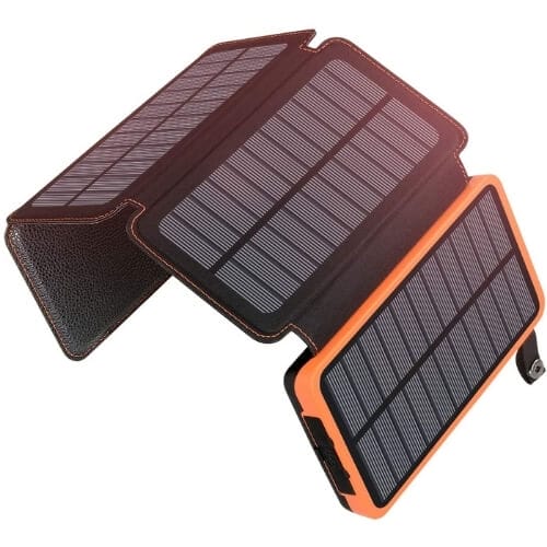 Solar Charger 25000mAh ADDTOP Portable Solar Power Bank Cool Gadgets for Men